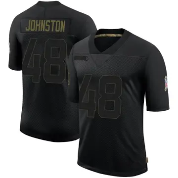 Nike Daryl Johnston Men's Limited Dallas Cowboys Black 2020 Salute To Service Jersey