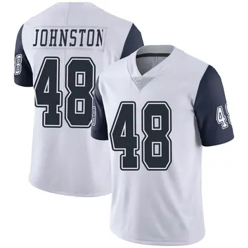 Nike Daryl Johnston Men's Limited Dallas Cowboys White Color Rush Vapor Untouchable Jersey