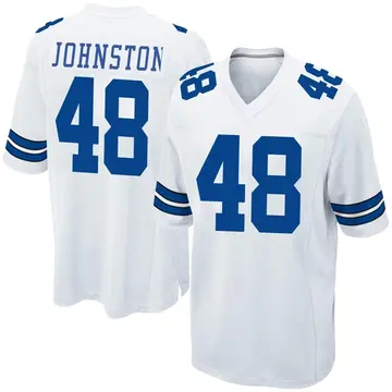 Nike Daryl Johnston Youth Game Dallas Cowboys White Jersey