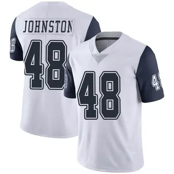 Nike Daryl Johnston Youth Limited Dallas Cowboys White Color Rush Vapor Untouchable Jersey