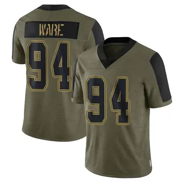 Nike DeMarcus Ware Men's Limited Dallas Cowboys Olive 2021 Salute To Service Jersey