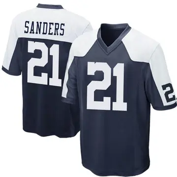Nike Deion Sanders Youth Game Dallas Cowboys Navy Blue Throwback Jersey