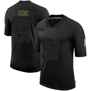 Nike Devante Bond Men's Limited Dallas Cowboys Black 2020 Salute To Service Jersey