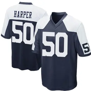 Nike Devin Harper Youth Game Dallas Cowboys Navy Blue Throwback Jersey