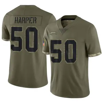 Nike Devin Harper Youth Limited Dallas Cowboys Olive 2022 Salute To Service Jersey