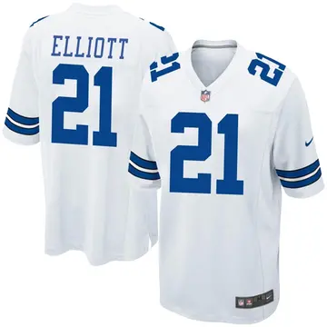 Nike Ezekiel Elliott Men's Game Dallas Cowboys White Jersey
