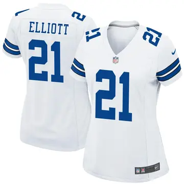 Nike Ezekiel Elliott Women's Game Dallas Cowboys White Jersey