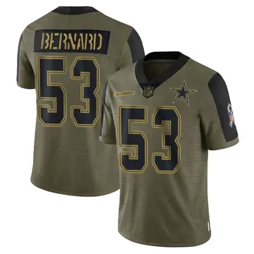 Nike Francis Bernard Youth Limited Dallas Cowboys Olive 2021 Salute To Service Jersey