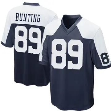 Nike Ian Bunting Youth Game Dallas Cowboys Navy Blue Throwback Jersey