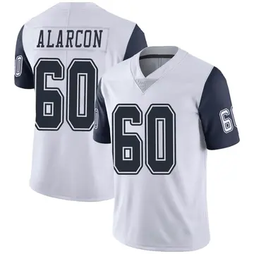 Nike Isaac Alarcon Men's Limited Dallas Cowboys White Color Rush Vapor Untouchable Jersey