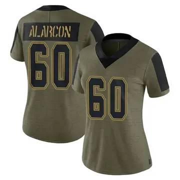 Nike Isaac Alarcon Women's Limited Dallas Cowboys Olive 2021 Salute To Service Jersey