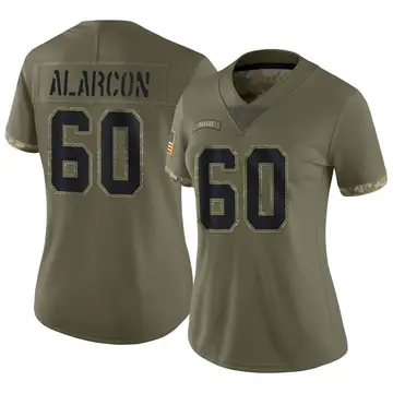 Nike Isaac Alarcon Women's Limited Dallas Cowboys Olive 2022 Salute To Service Jersey