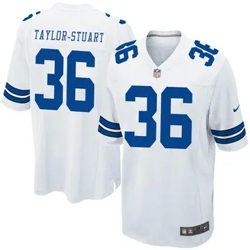 Nike Isaac Taylor-Stuart Men's Game Dallas Cowboys White Jersey