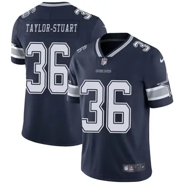 Nike Isaac Taylor-Stuart Men's Limited Dallas Cowboys Navy Team Color Vapor Untouchable Jersey