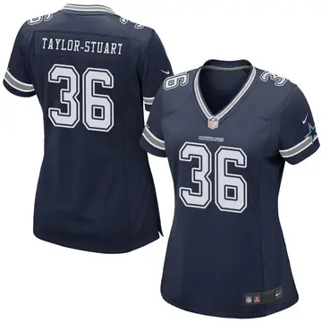 Nike Isaac Taylor-Stuart Women's Game Dallas Cowboys Navy Team Color Jersey