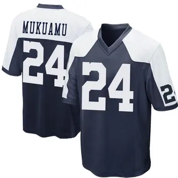 Nike Israel Mukuamu Men's Game Dallas Cowboys Navy Blue Throwback Jersey