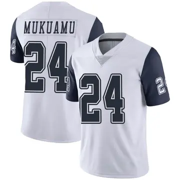 Nike Israel Mukuamu Men's Limited Dallas Cowboys White Color Rush Vapor Untouchable Jersey