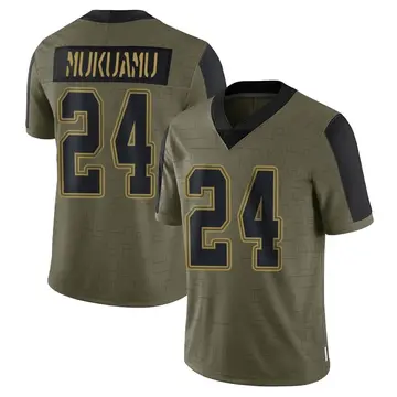 Nike Israel Mukuamu Youth Limited Dallas Cowboys Olive 2021 Salute To Service Jersey
