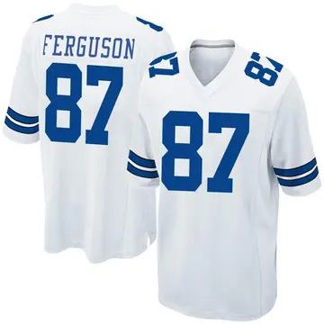 Nike Jake Ferguson Men's Game Dallas Cowboys White Jersey