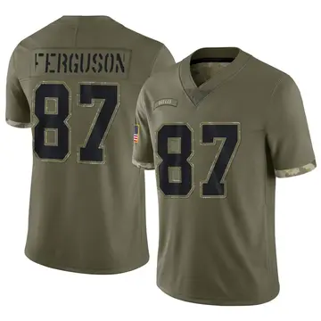 Nike Jake Ferguson Men's Limited Dallas Cowboys Olive 2022 Salute To Service Jersey