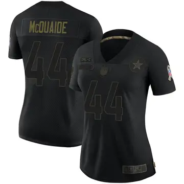 Nike Jake McQuaide Women's Limited Dallas Cowboys Black 2020 Salute To Service Jersey