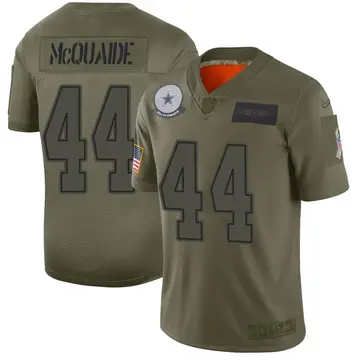Nike Jake McQuaide Youth Limited Dallas Cowboys Camo 2019 Salute to Service Jersey