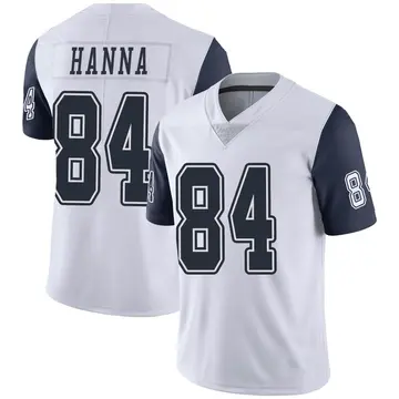 Nike James Hanna Men's Limited Dallas Cowboys White Color Rush Vapor Untouchable Jersey