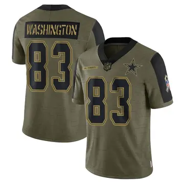 Nike James Washington Youth Limited Dallas Cowboys Olive 2021 Salute To Service Jersey