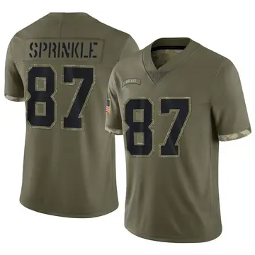 Nike Jeremy Sprinkle Men's Limited Dallas Cowboys Olive 2022 Salute To Service Jersey