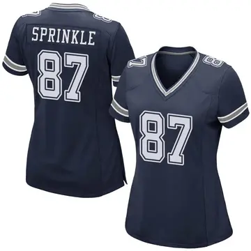 Nike Jeremy Sprinkle Women's Game Dallas Cowboys Navy Team Color Jersey