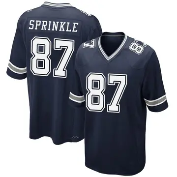Nike Jeremy Sprinkle Youth Game Dallas Cowboys Navy Team Color Jersey
