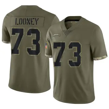 Nike Joe Looney Men's Limited Dallas Cowboys Olive 2022 Salute To Service Jersey