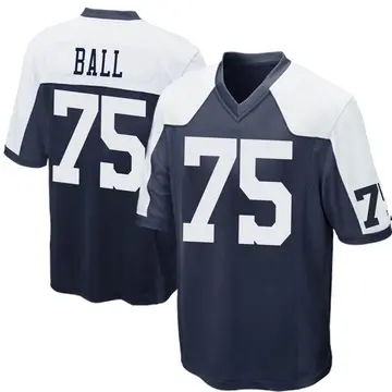 Nike Josh Ball Men's Game Dallas Cowboys Navy Blue Throwback Jersey