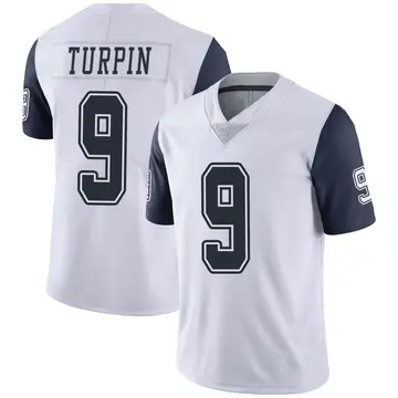 Nike KaVontae Turpin Men's Limited Dallas Cowboys White Color Rush Vapor Untouchable Jersey