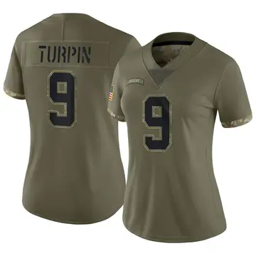 Nike KaVontae Turpin Women's Limited Dallas Cowboys Olive 2022 Salute To Service Jersey
