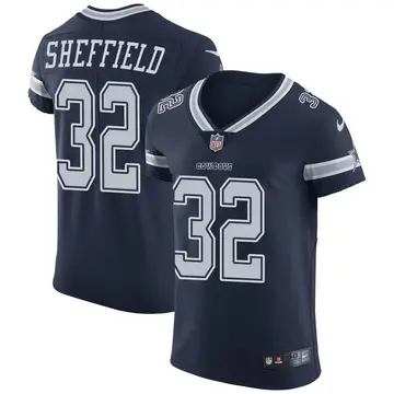 Nike Kendall Sheffield Men's Elite Dallas Cowboys Navy Team Color Vapor Untouchable Jersey