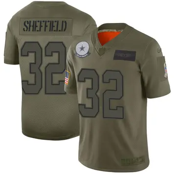 Nike Kendall Sheffield Men's Limited Dallas Cowboys Camo 2019 Salute to Service Jersey