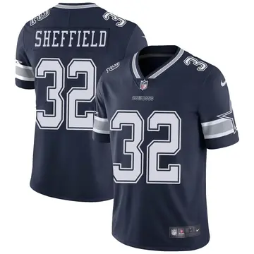 Nike Kendall Sheffield Men's Limited Dallas Cowboys Navy Team Color Vapor Untouchable Jersey