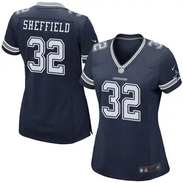 Nike Kendall Sheffield Women's Game Dallas Cowboys Navy Team Color Jersey