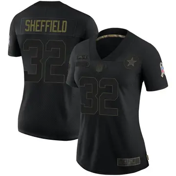 Nike Kendall Sheffield Women's Limited Dallas Cowboys Black 2020 Salute To Service Jersey