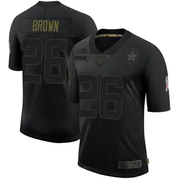 Nike Kyron Brown Men's Limited Dallas Cowboys Black 2020 Salute To Service Jersey