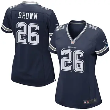 Nike Kyron Brown Women's Game Dallas Cowboys Navy Team Color Jersey