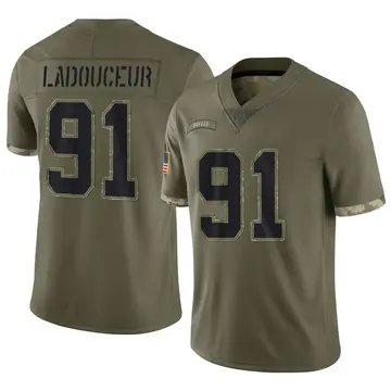 Nike L.P. LaDouceur Men's Limited Dallas Cowboys Olive L.P. Ladouceur 2022 Salute To Service Jersey