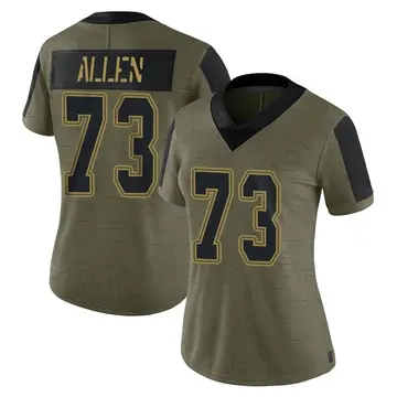 Nike Larry Allen Women's Limited Dallas Cowboys Olive 2021 Salute To Service Jersey