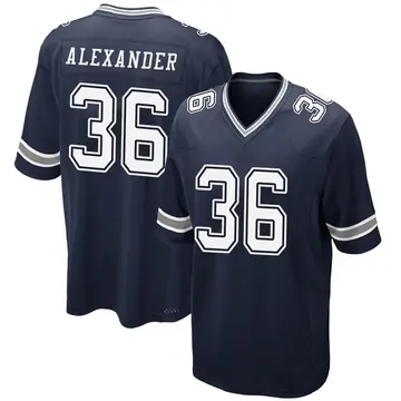 Nike Mackensie Alexander Men's Game Dallas Cowboys Navy Team Color Jersey
