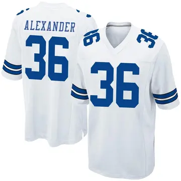 Nike Mackensie Alexander Youth Game Dallas Cowboys White Jersey