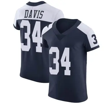 Nike Malik Davis Men's Elite Dallas Cowboys Navy Alternate Vapor Untouchable Jersey