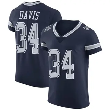Nike Malik Davis Men's Elite Dallas Cowboys Navy Team Color Vapor Untouchable Jersey