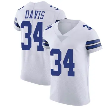 Nike Malik Davis Men's Elite Dallas Cowboys White Vapor Untouchable Jersey