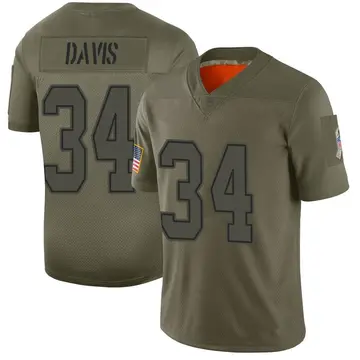 Nike Malik Davis Men's Limited Dallas Cowboys Camo 2019 Salute to Service Jersey